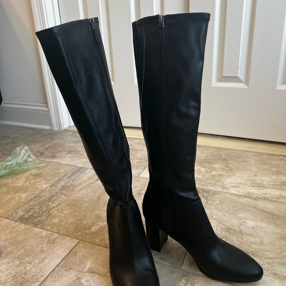 Brand New Franco Sarto Knee High Black Heeled Boots